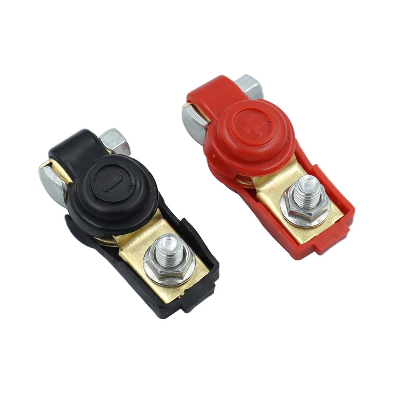 Connettore per morsetto terminale batteria Morsetti for terminali batteria da 2 pezzi Occhielli in rame Connettori for terminali batteria for auto a sgancio rapido Morsetto positivo negativo