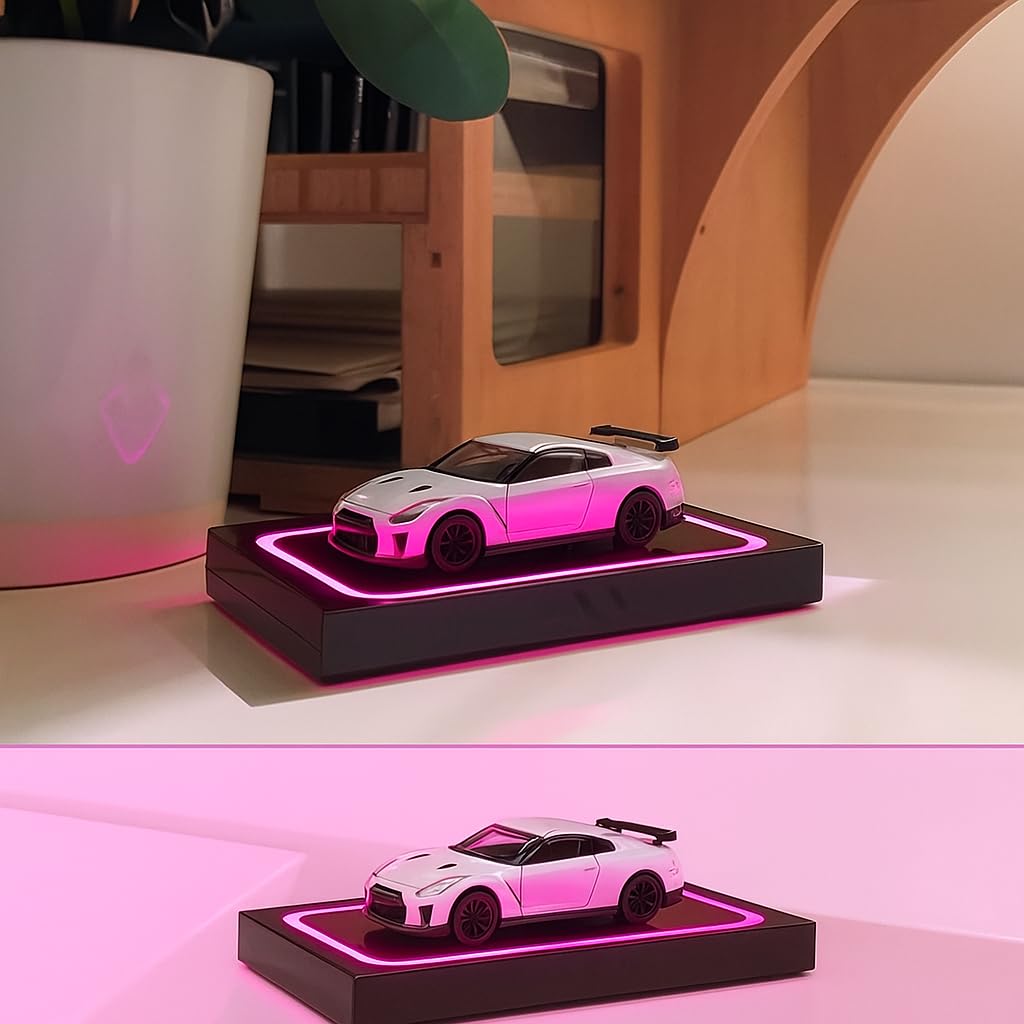 Pink LED Display Base for 1:43 Scale Model Cars – Acrylic Light-Up Showcase for Diecast Vehicles, Collectibles, Toys & Hobbies – Desktop Display Stand with Ambient Glow.(Without Car)-image-41