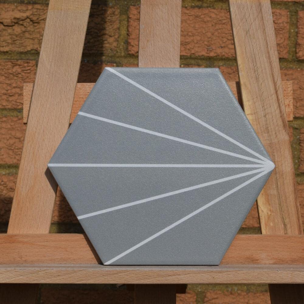 Tesla Hexagon Matt Ceramic 200x230mm Wall and Floor Tile - Box (1.24sqm)