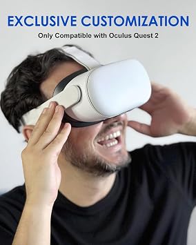 OLCLSS Original Replacement Head Strap for Meta Quest 2,Head Strap for Oculus Quest 2,with 2 Pair Thumb Grip Caps, Strap for Meta Quest 2,Strap for Oculus Quest 2