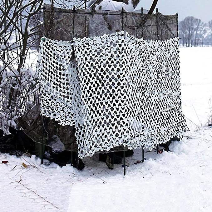 Camo Tarp Snow Camo, the Large Camouflage Net Military Surplus Roller for Hunting Parasol Cover Camping Party Decoration Outdoor Duck Blinding (Colour: White, Size: 3*10m/10*33ft) Sports & Outdoors