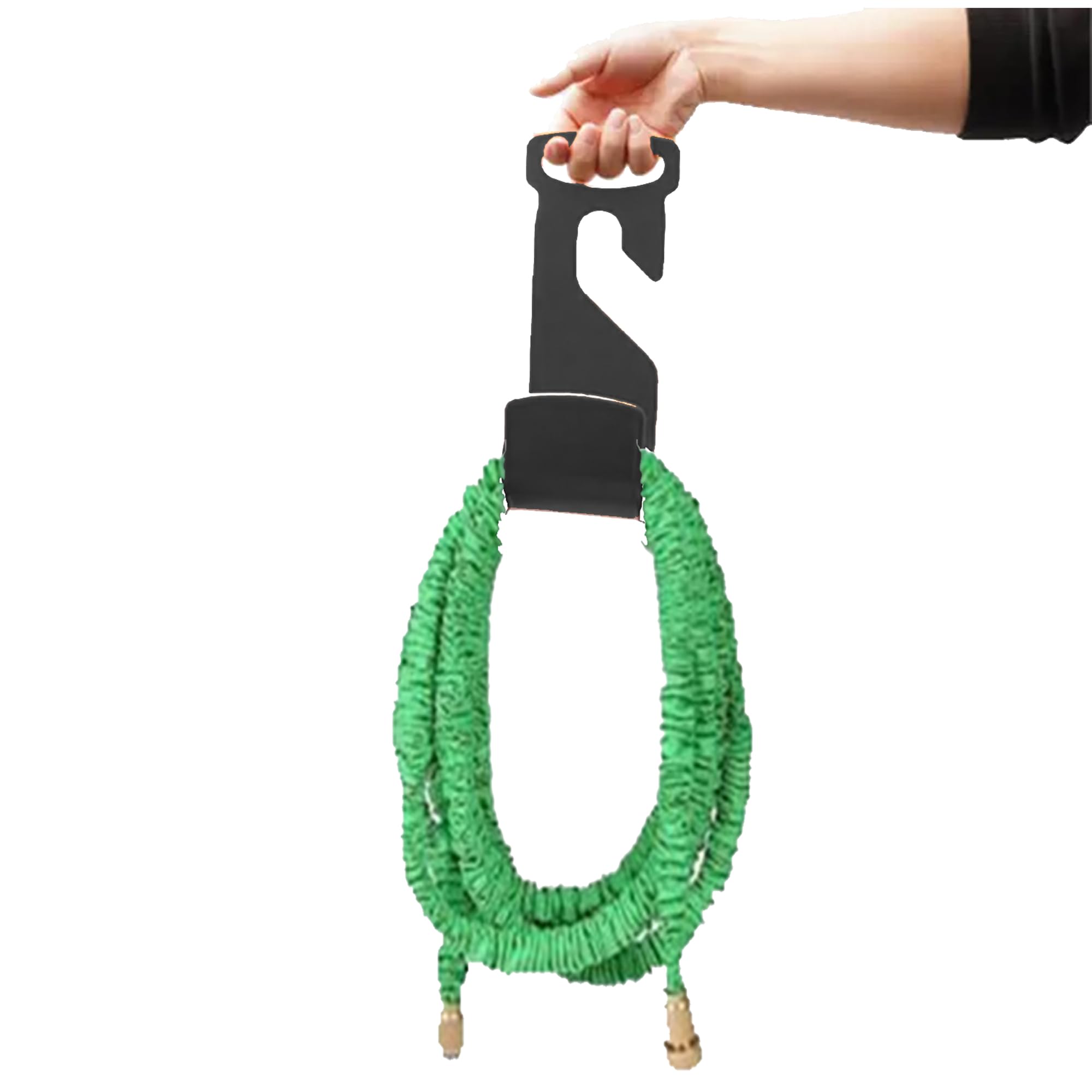 Portable Garden Hose Holder Wall Hose Holder Hose Holder Wall Hose Recoil Collects Garden Hose Accessories Hose Holder Black Plastic Strong Wall Hose Hanger - Image 3