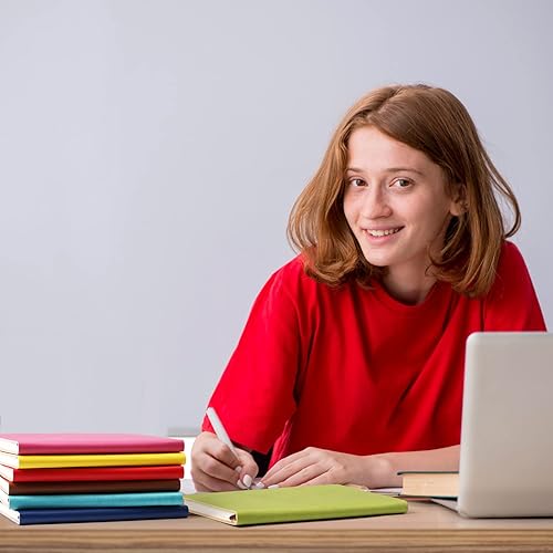 Miniatura 5 de PerKoop 48 cuadernos A6 de piel sintética con forro a granel, cubierta de piel sintética suave, cuaderno de escritura a rayas para escritura en