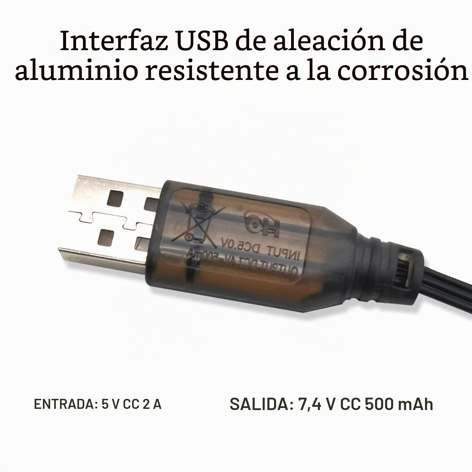 2 Baterías de Litio de 7,4V 500mAh SM-2P para Coches RC, Adecuadas para Juguetes RC, Modelos de Coches, Todoterrenos y Otros Dispositivos Que Requieren Baterías Recargables