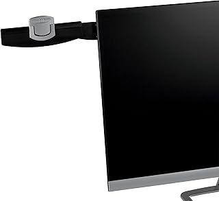 3M Monitor Mount Document Clip Copy Clip, Mounts Right or Left with Command™ Adhesive, Use on Monitors and Laptops for Easy Viewing and Reduced Clutter, Holds up to 30 Sheets, Black (DH240MB)