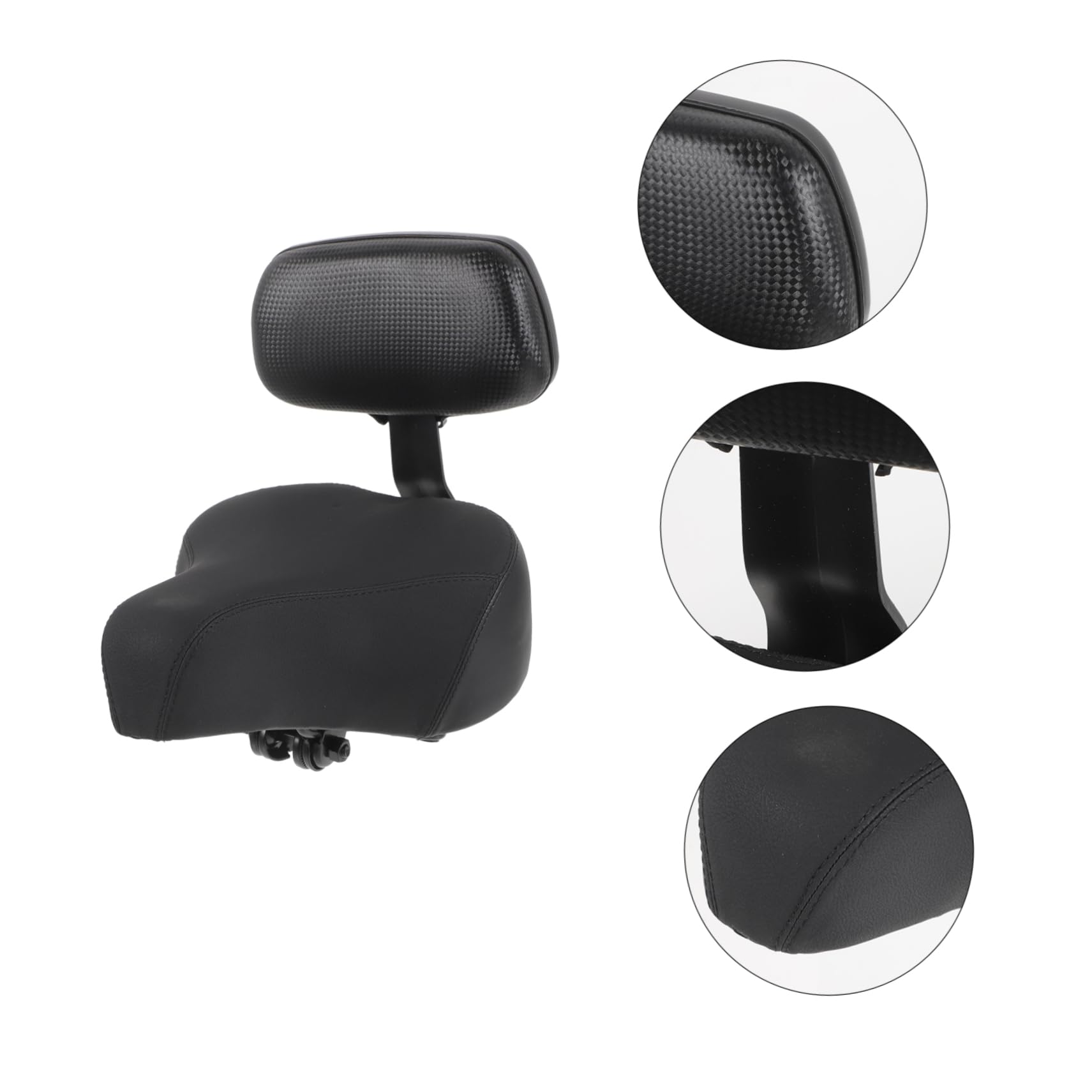Siège Arrière de Vélo Noir en Fer, PU et Mousse, pour VTT
