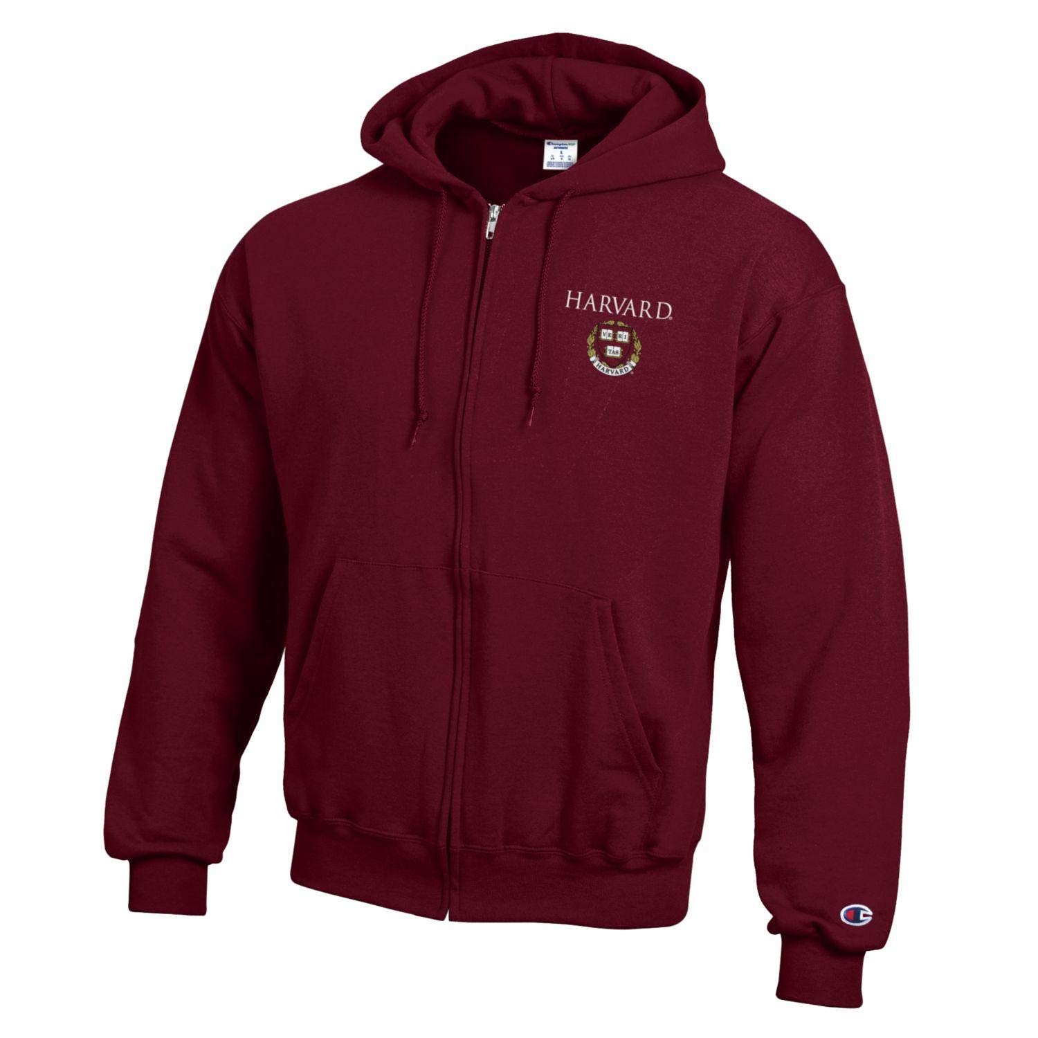 Harvard University Crimson Full Zip Hooded Sweatshirt Hoodie
