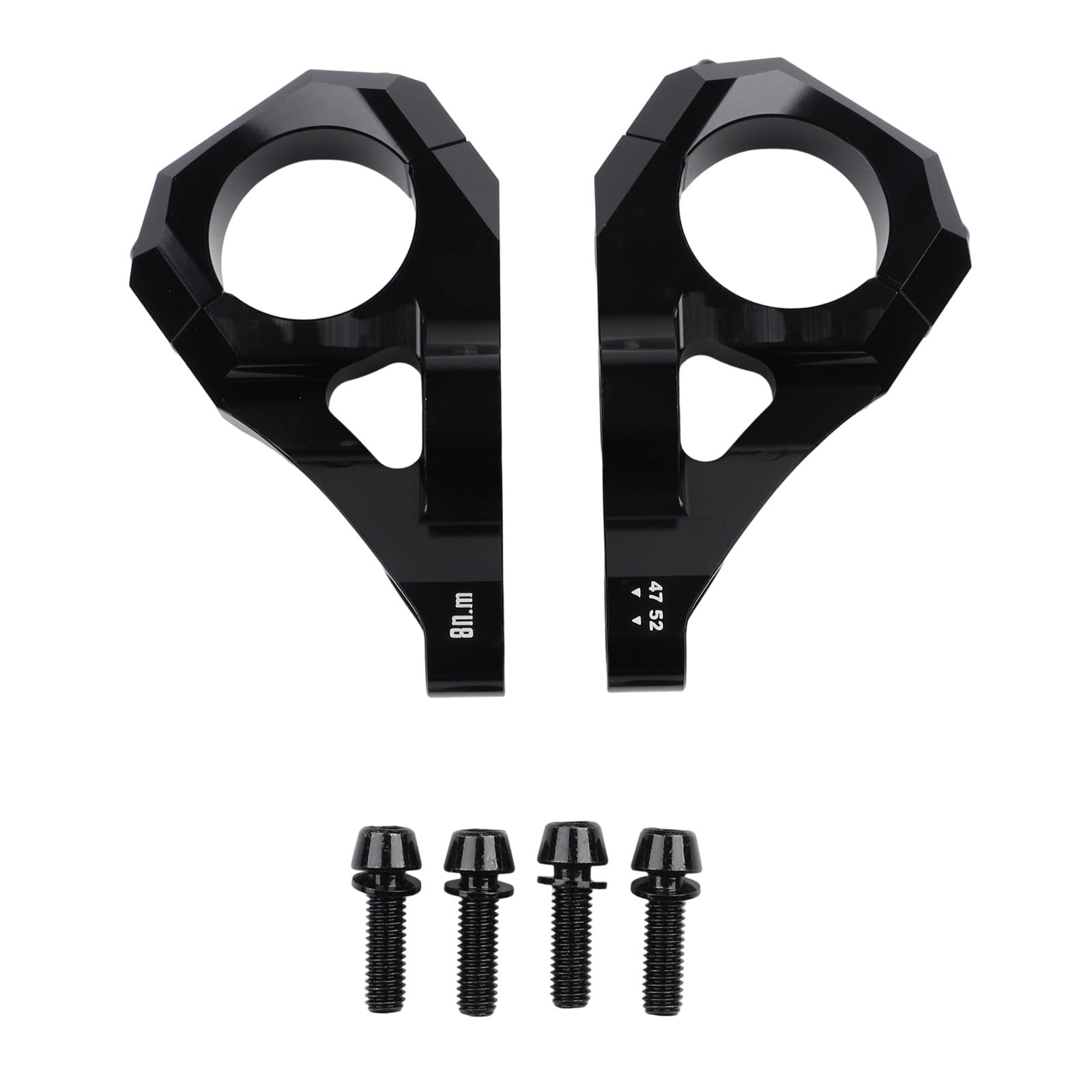 Evenoonest Direct Mount Stem For Dual Crown Forks For DH Mountain Bike 31.8mm Handlebar, Lightweight Split For Surron Light Dirt Bike Riders(Black)