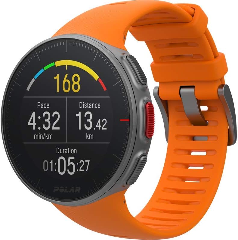 Polar Vantage V – Montre de Sport FC/GPS Premium pour Hommes et Femmes avec Batterie Très Longue Durée – Entraînement Multisport et Triathlon (Cardiofréquencemètre, étanche)