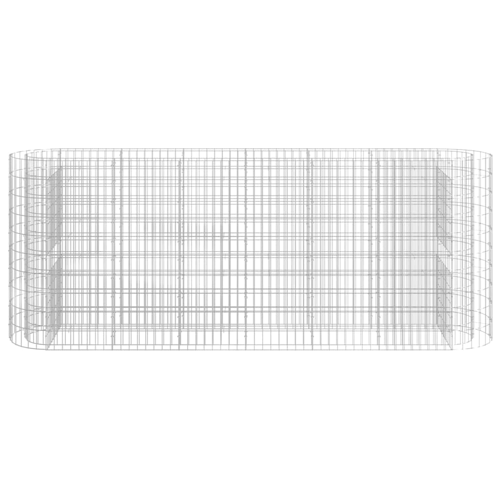 Podwyższona grządka gabionowa, ocynkowane, 260 x 50 x 100 cm, wytrzymała donica na rośliny do ogrodu, na taras, balkon, ze stabilną konstrukcją, odporna na warunki atmosferyczne
