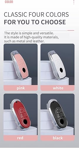 Miniatura 5 de HIBEYO Funda para llavero Mercedes Benz A C G E S Clase CLA CLS GLA GLC GLE GLS SLC Funda con diamantes de imitación Accesorios de automóvil para