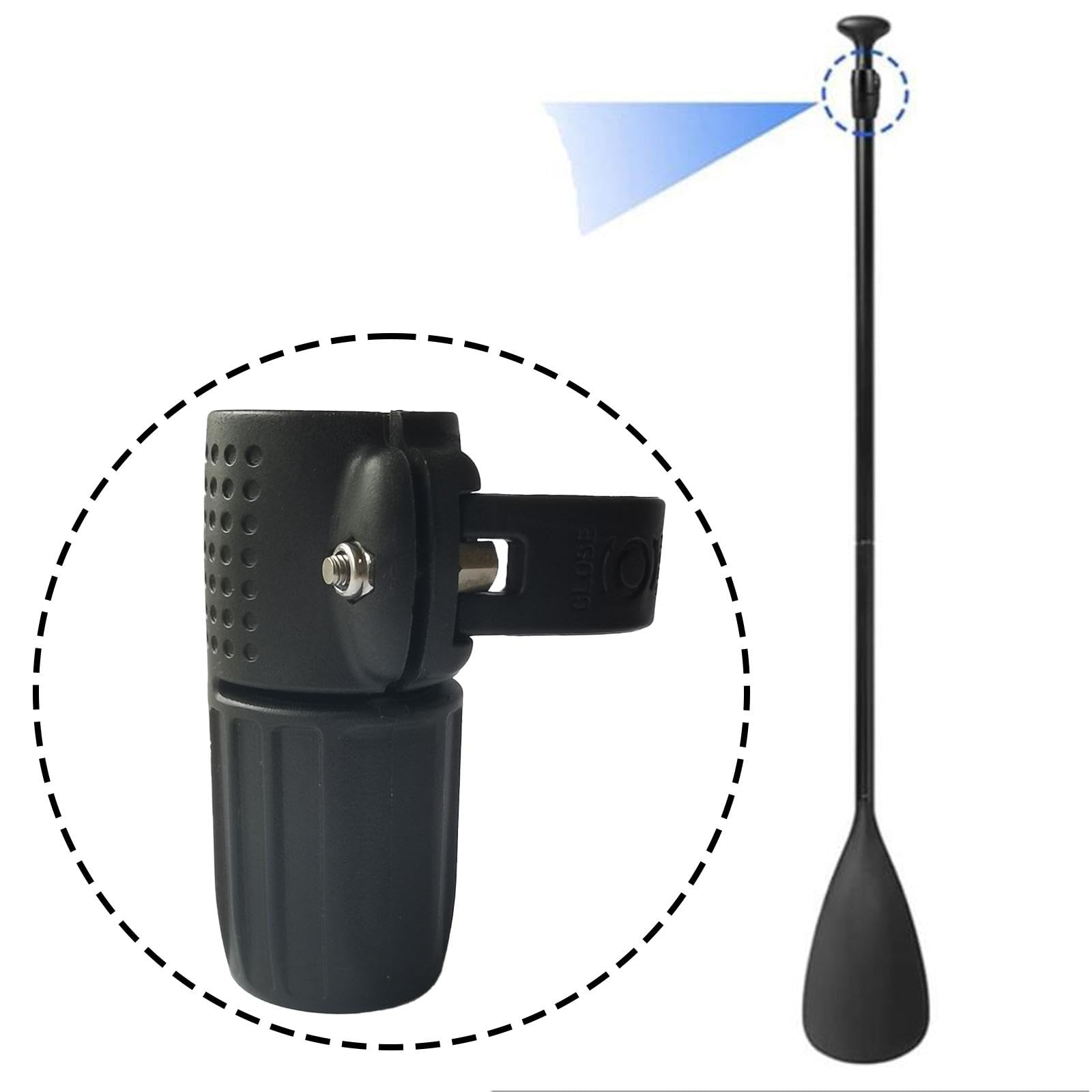 Colaxi Kayak Paddles Clamp Buckle PVC Adjustable Surf Paddle Lock Easily Install Paddle Adjustment Stable Fixed Surfing Accessory for Marine Fishing