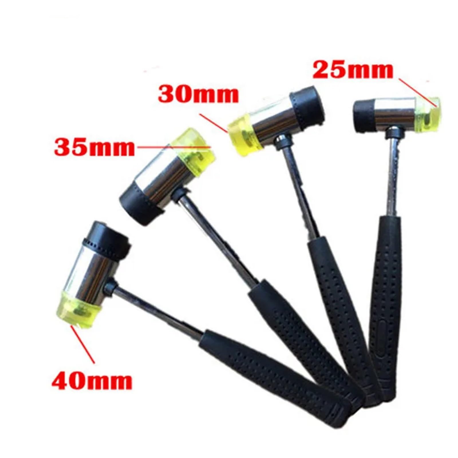Martello in gomma double face da 1 pezzo con punte morbide e dure, impugnatura antiscivolo(40mm)