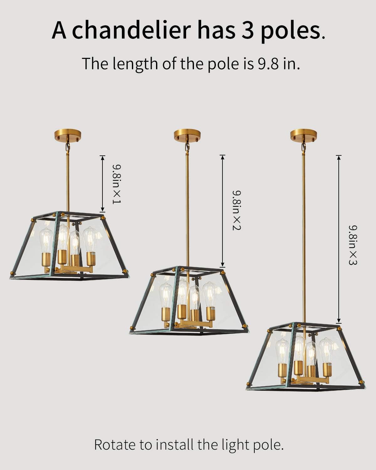 Blасk Frіdау - 50% оƒƒ Biewalk Outdoor Pendant Lighting Industrial Black and Gold Chandelier Modern Kitchen Island Light Fixture with Trapezoid Metal Cage and Glass for Dining Room Bedroom Living Room Foyer Hallway Bar Bеѕt Cуbеr Dеаlѕ 🔥 Biewalk Outdoor Pendant Lighting Industrial Black and Gold Chandelier Modern Kitchen Island Light Fixture with Trapezoid Metal Cage and Glass for Dining Room Bedroom Living Room Foyer Hallway Bar