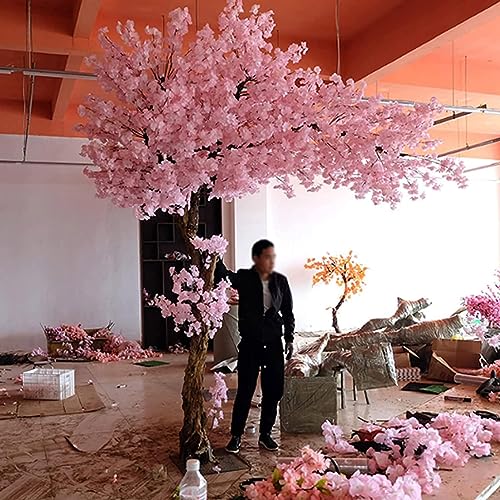 Cerisier en fleurs artificiel de 1,8x1m pour décor de centre commercial