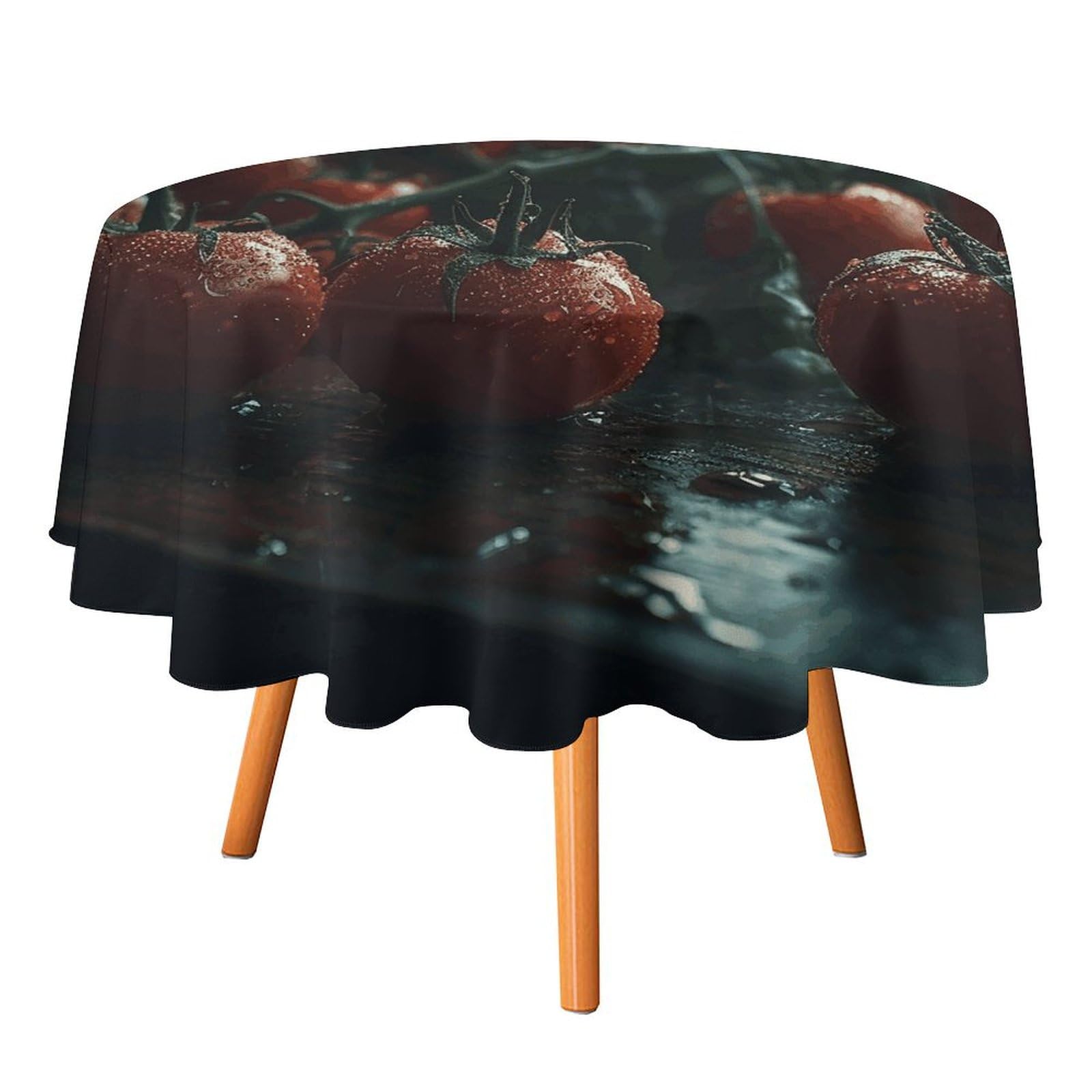 Nappe ronde imperméable 127x127 cm pour table de salle à manger et fête