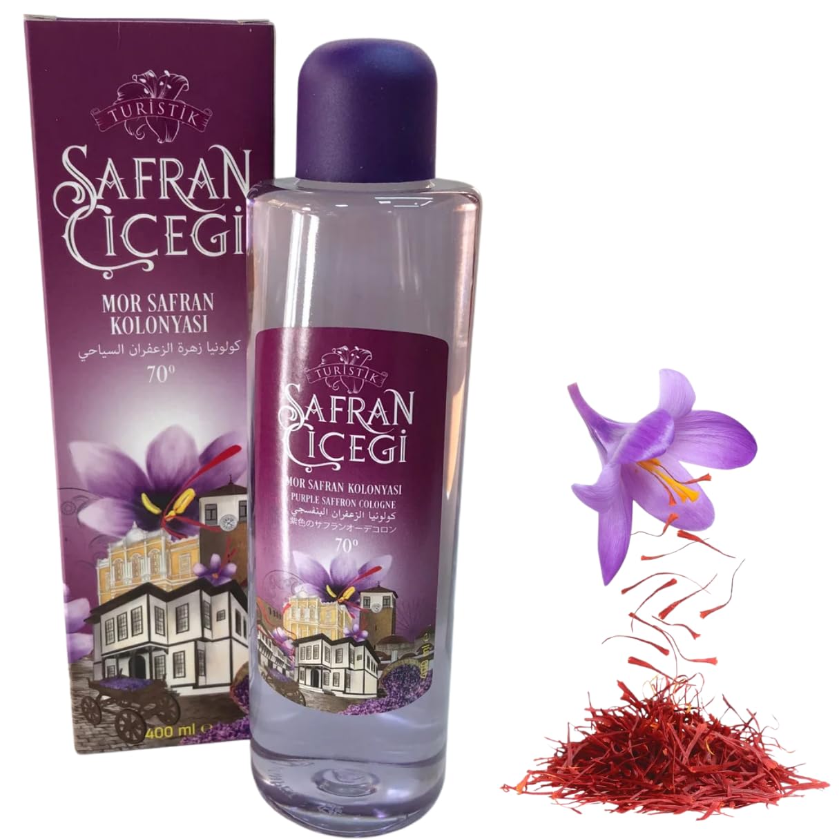 Touristic Saffron Flower Purple Saffron Cologne Turistik Safran Cicegi Purple Saffron Cologne 400 ml-13 53 fl oz Traditional