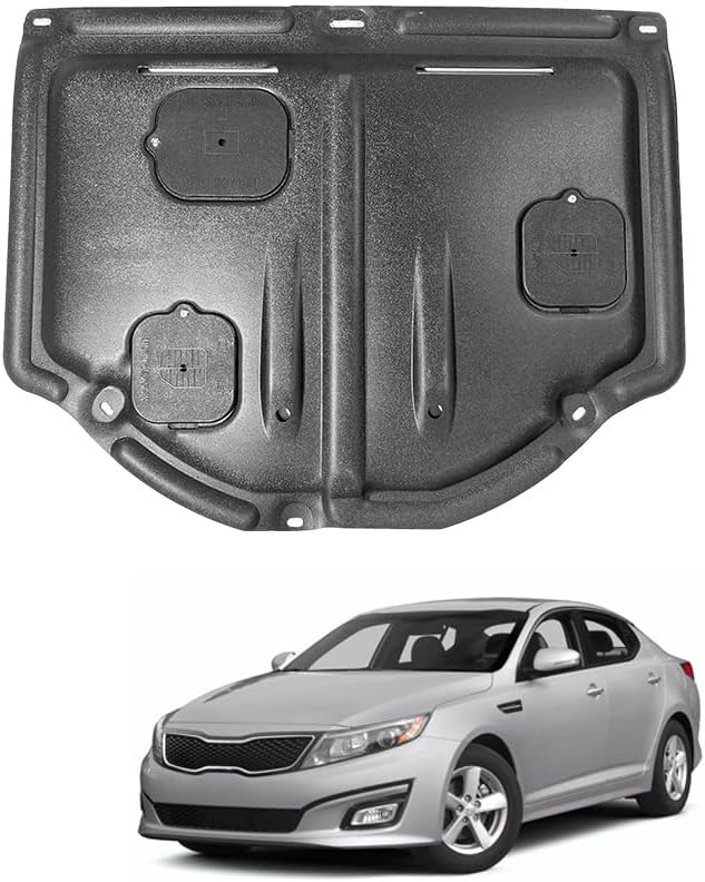 Engine Splash Shield Fit for Kia Optima 2011-2015 Engine Case Guard Under Cover Compatible with Optima 2012-2014 Front Engine Guard Mud Flaps