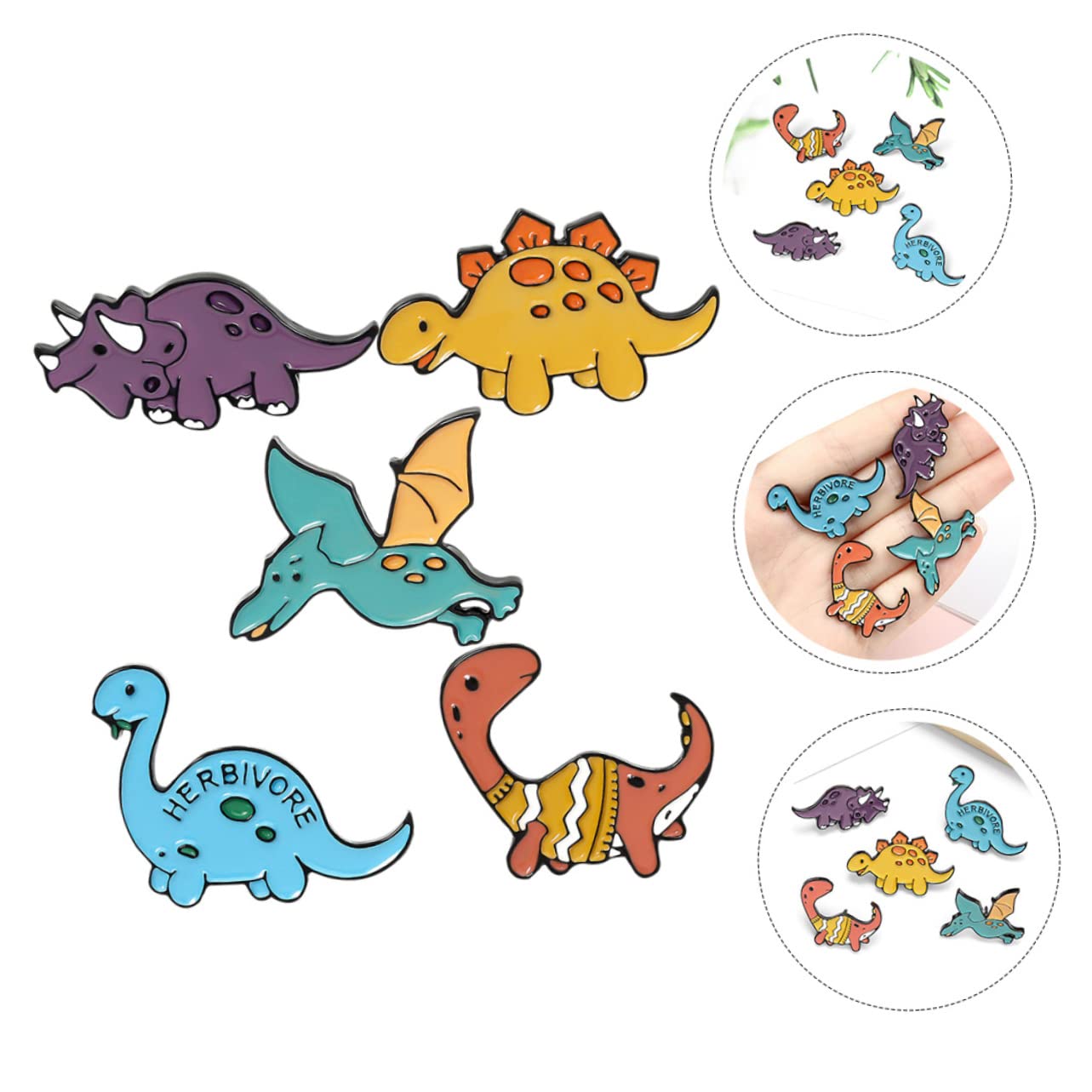 GALPADA 10 Stück Kleine Dinosaurier-Brosche Inspirierende Revers-Tier-Brosche Emaille-Revers Cartoon-Rucksäcke Emaille-Anstecknadel Damen-Rucksack- Kostümschmuck