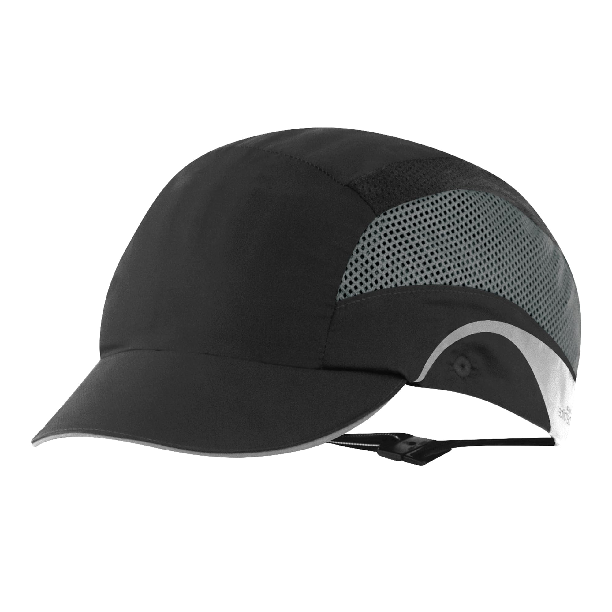 JSP HARDCAP Aerolite Lightweight Safety Bump Cap - 5cm Peak - Black - Ventilated - Mens Hard Hat Cap - for Construction, Warehousing, Manufacturing & Industry - EN812