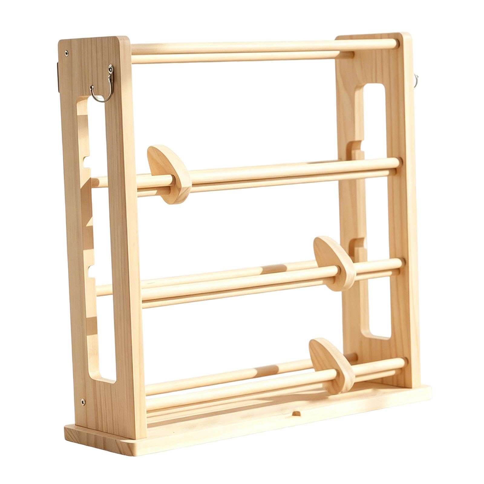 Organizador de Cintas de Madera, Estante de Almacenamiento de Cintas para Taller de Costura Y Manualidades, Tienda Minorista