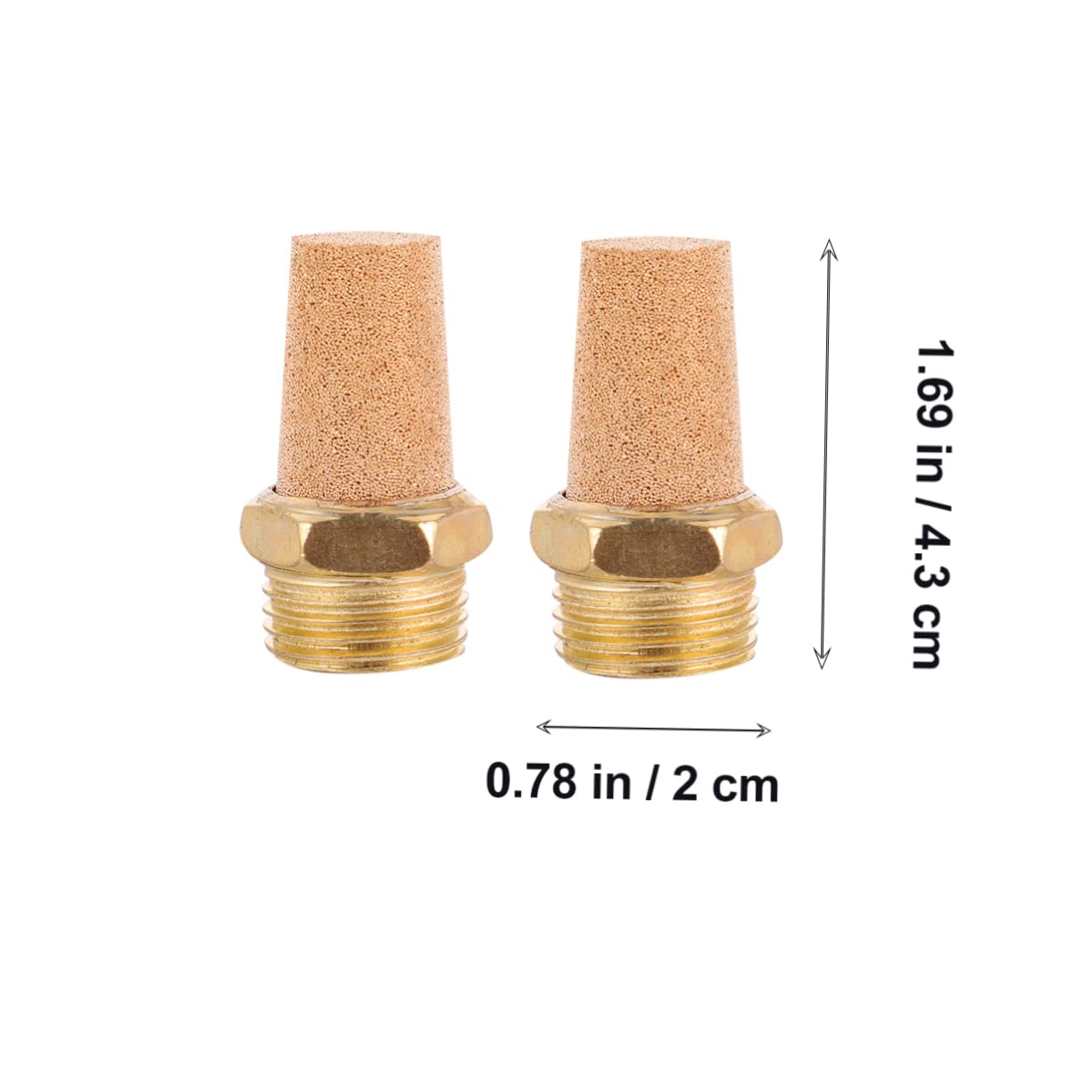 OSOLADY Brass Solenoid Valves 4pcs Set Pneumatic Noise Reducing G1/2 Male Thread Easy Install for Air Compressor
