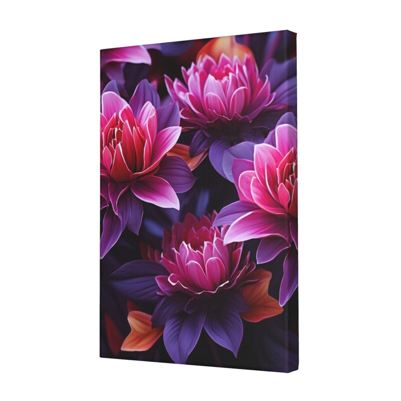 Toile de fleurs violettes décoration murale HD pour bureau 30x45 - 8