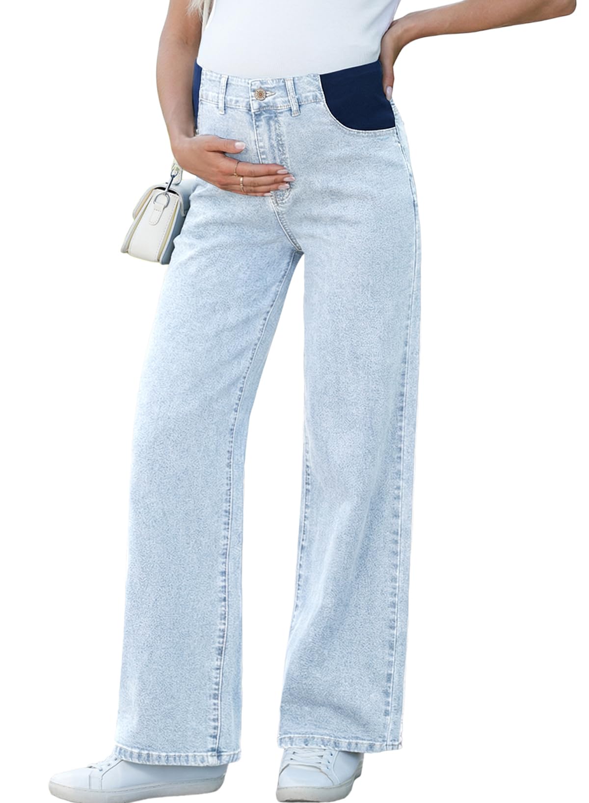 BLENCOT High Waist Straight Leg Beau Blue