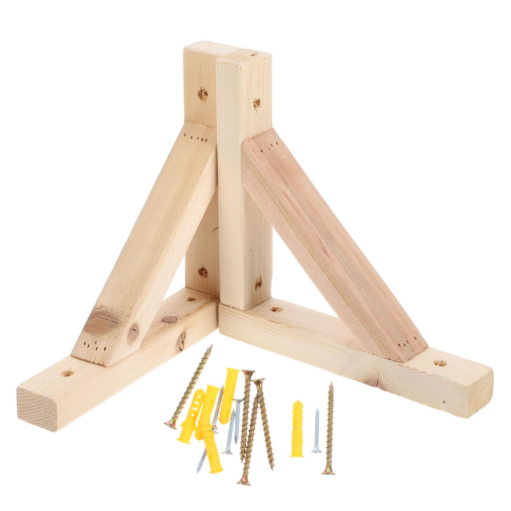 Support bois SHINEOFI angle mural pour fixer étagère sans perdre de place