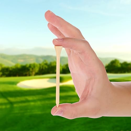 Miniatura 3 de Camisetas de golf duraderas de bambú, 100 piezas, 100 unidades, 3-1/4 pulgadas, material biodegradable que reduce la fricción lateral, más estable