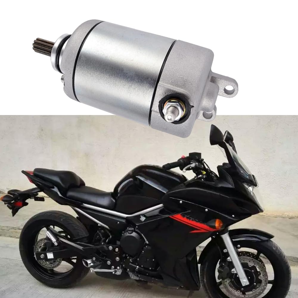 Riloer Repuesto de motor de arranque eléctrico, motor de arranque eléctrico de motocicleta de metal, piezas de motor de arranque automático compatible con Yamaha FZ6 XJ6F XJ6FA XJ6S XJ6SA XJ6N YZF,