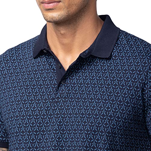 Image of Spykar Men's Slim Fit Polo Neck Half Sleeve Solid Casual T-Shirt