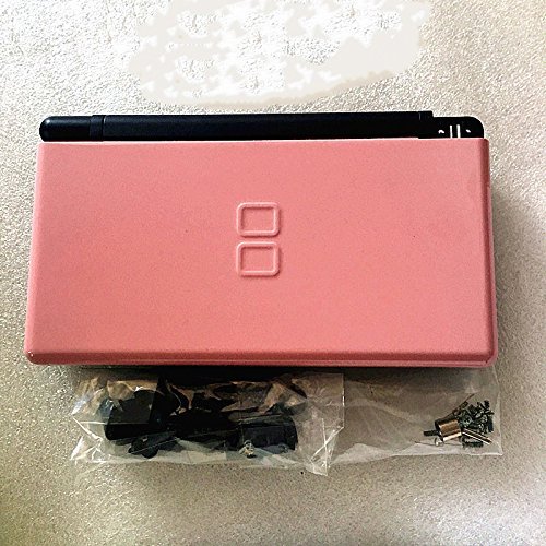 Juego completo de piezas de reparación carcasa carcasa carcasa carcasa de repuesto para NDSL Nintendo DS Lite consola con kit de botón Black+Pink