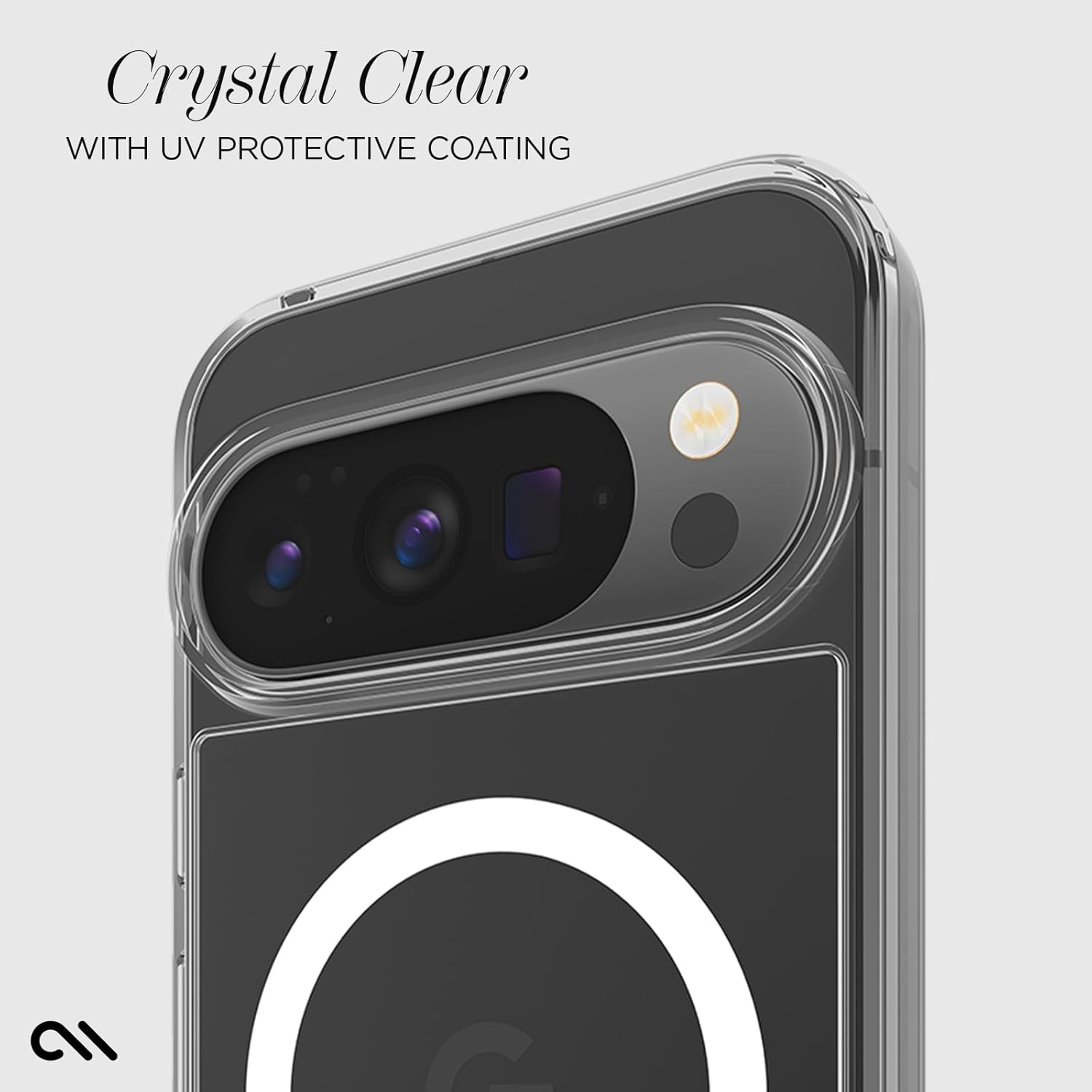 Case-Mate Google Pixel 10 Pro XL Case [6.8", 2025] [12ft Drop Protection] [Wireless Charging] Clear Magnetic Case Anti-Yellowing, Anti-Scratch Tech, Shockproof, Slim Fit