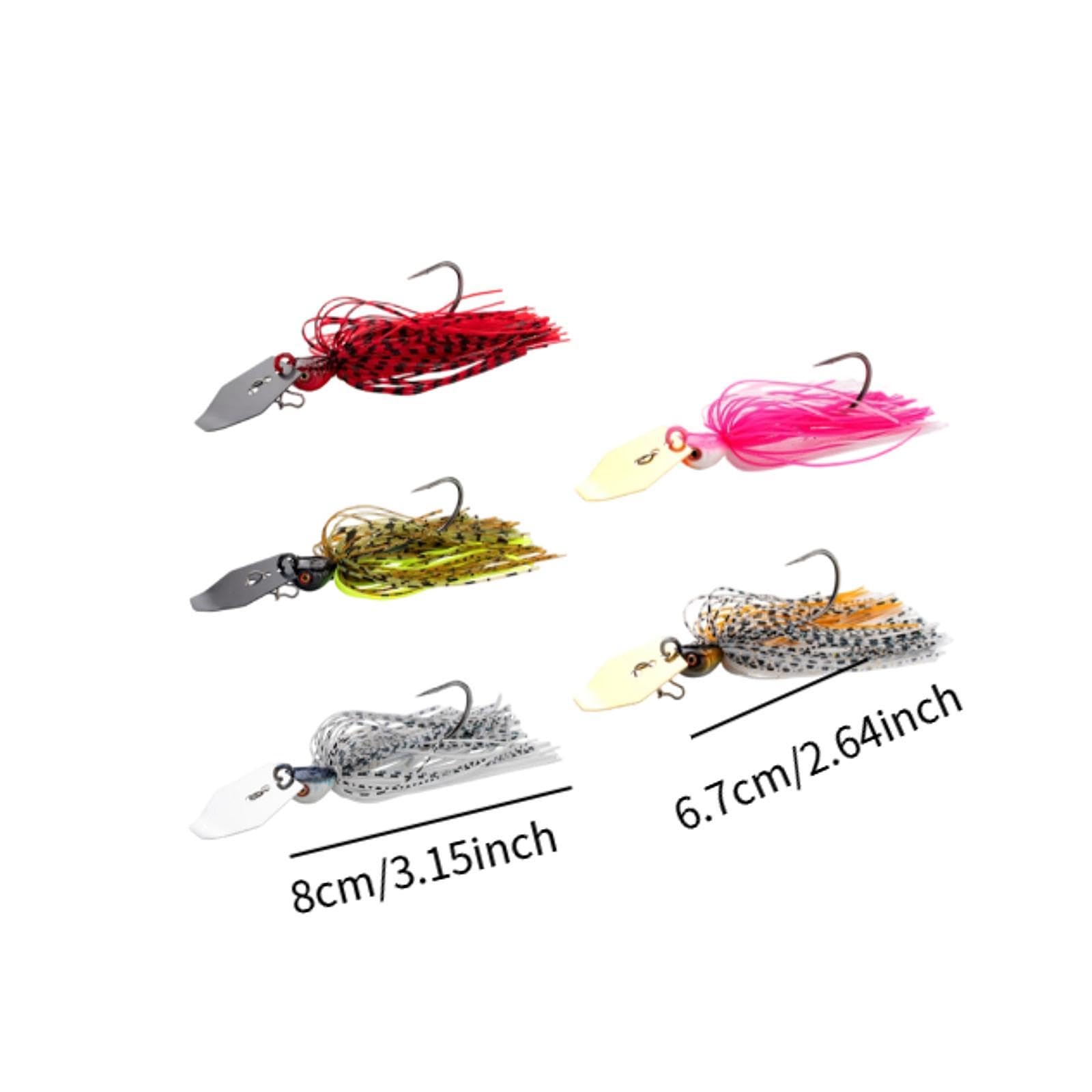 5 Pezzi di Esche da Pesca Jig Attrezzatura da Pesca Swim Jig Swimbait Jighead dentice persico Sole platessa Seppia