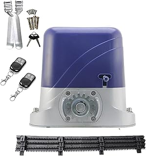 Automatic Gate Opener Heavy Duty 2600LBS Automatic Electric Sliding Gate Opener for 1300kg Door Gate with 4M Nylon Rack WiFi Remote Control Optional Gate Operator Hardware Kit for Security (Color : K