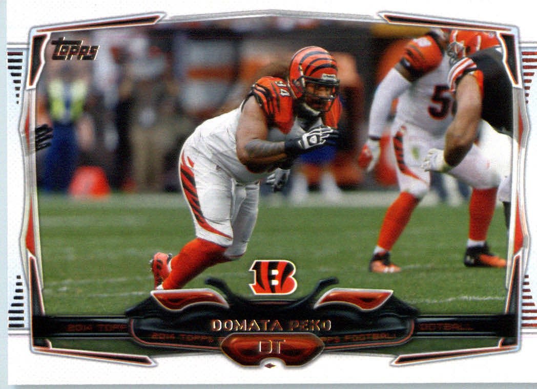 2014 Topps NFL Football Card #46 Domata Peko Cincinnati Bengals