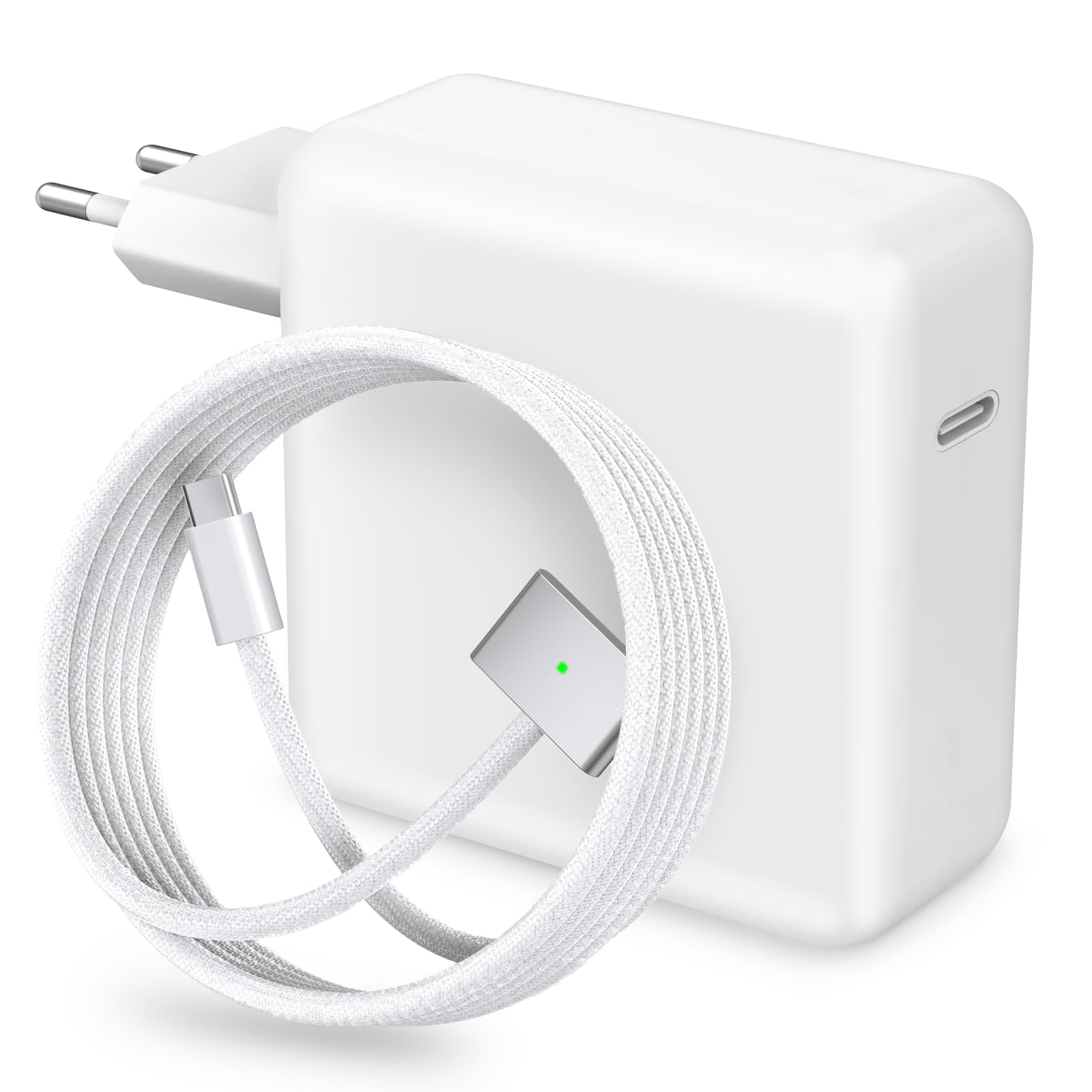 96W Chargeur Magnétique, Mac Book Chargeur Rapide avec USB-C Auf T-Tip 6.6FT Câbles Adaptateur Mag3 Compatible avec MacBook Pro 14/16 Pouces MacBook Air 13/15 Pouces, Replacement (Mid 2021-2025)