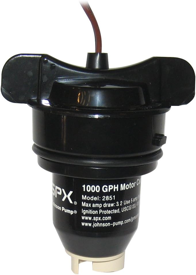 of America 28512 Marine Pump Cartridge for 1000 GPH Motor, Black