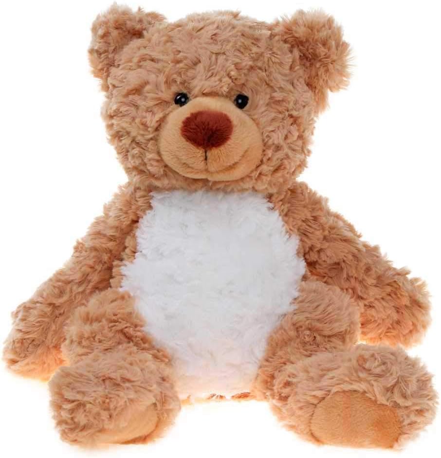 WILDREAM Stuffed Animals Teddy Bear, Soft Cuddly Teddy Bears for Baby, 8.6 inches Shaggy Stuffed Teddy Bear Plush Gifts for Boys Girls, Cute Great Gifts for Birthday, Christmas, Light Brown &White