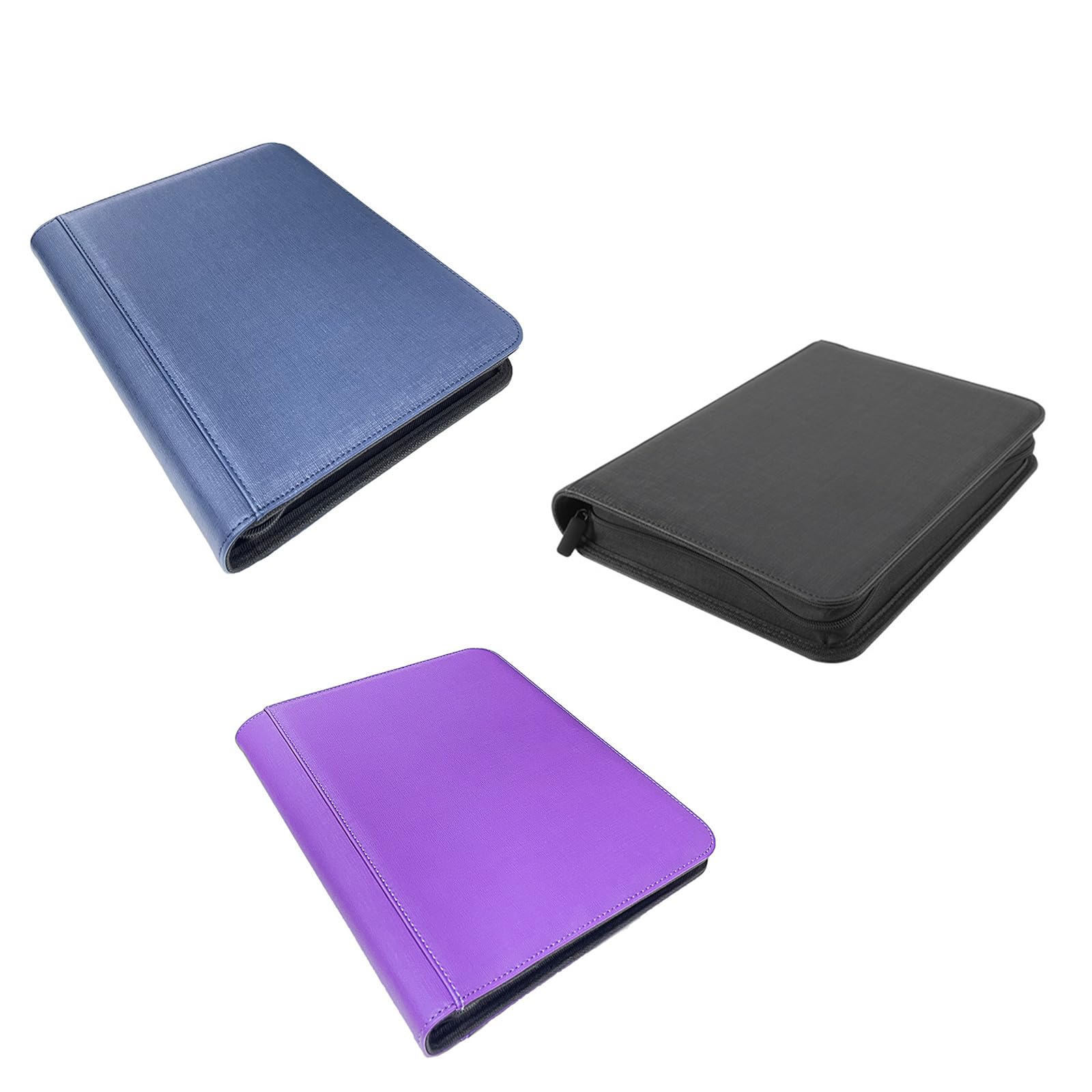 112 porta carte tascabili a doppia faccia, con cerniera, album per carte da gioco in PU, raccoglitore per collezionisti, cartella di carte