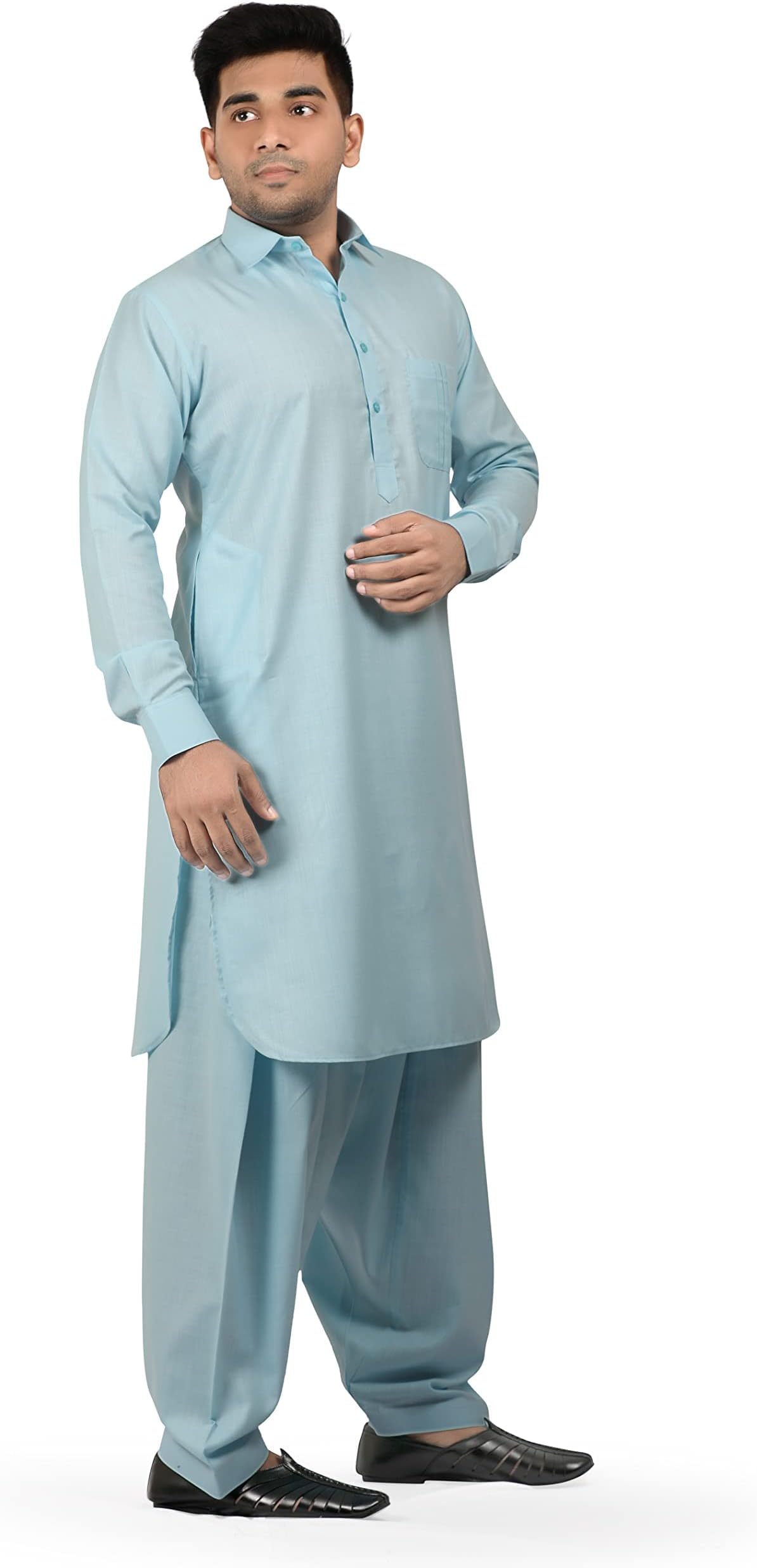 K-ROYALSSimple Afghani Style Men's Pathani Suit/Cotton Blend Kurta pyjama set