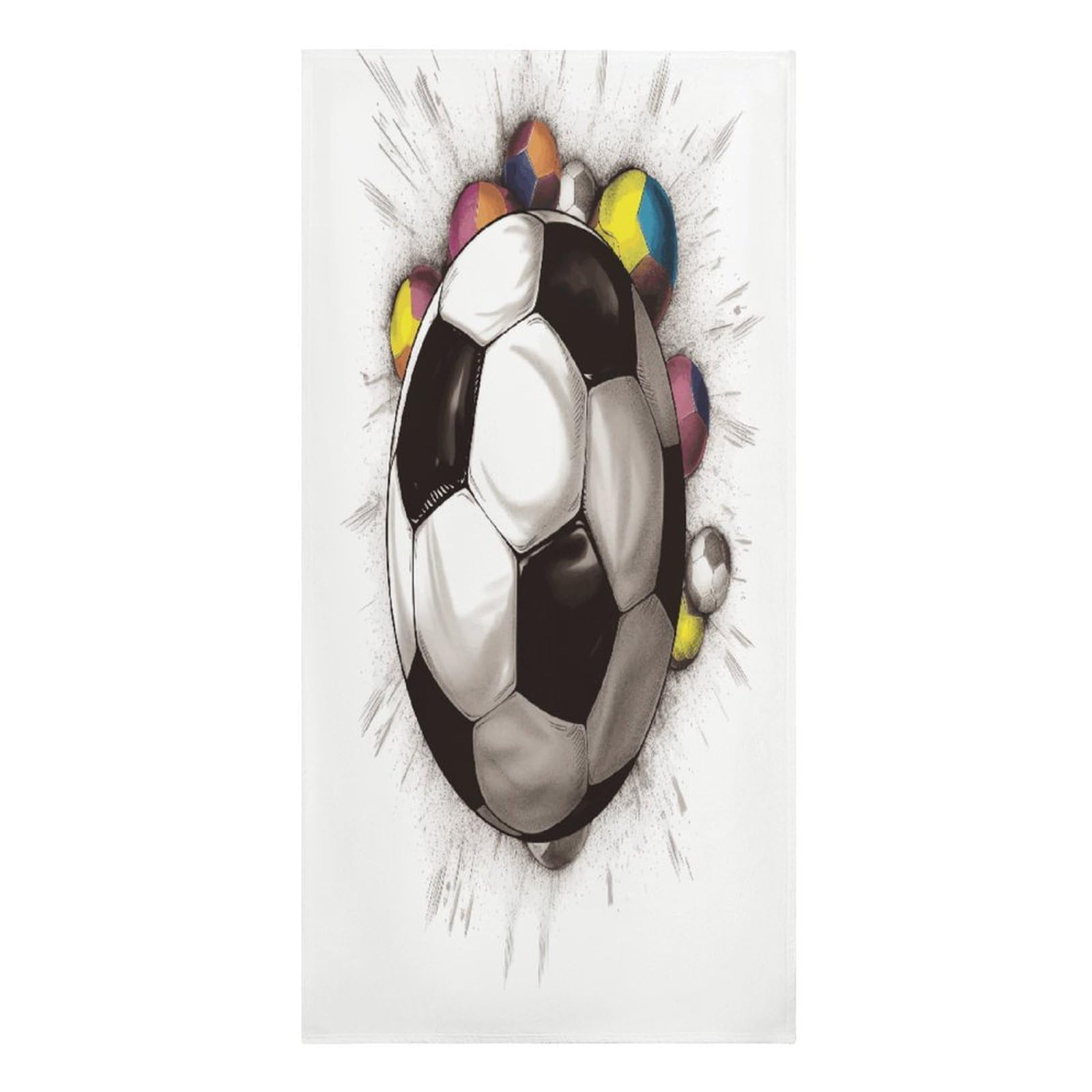 Adfgyerh Women's Style Soccer Drawing Microfiber Sand Free Towels Large Quick-Dry. Beach Towel For Swimming Pool Camping Beach .Beach Accessories， They Are Essential Accessories For Adults, And Men, Vacation Gift