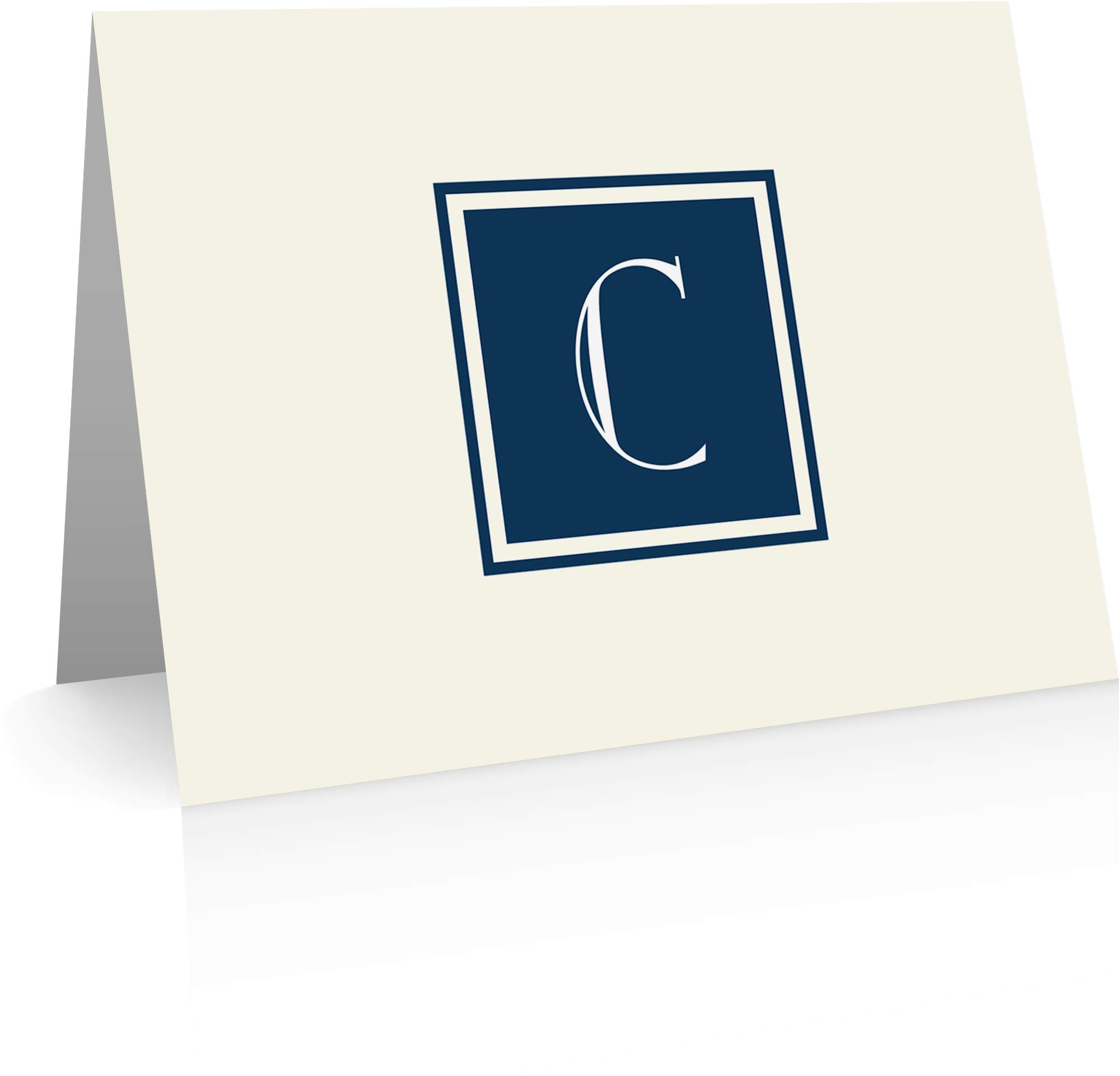 Monogram Stationery Note Cards - Monogram Thank You Cards (C)