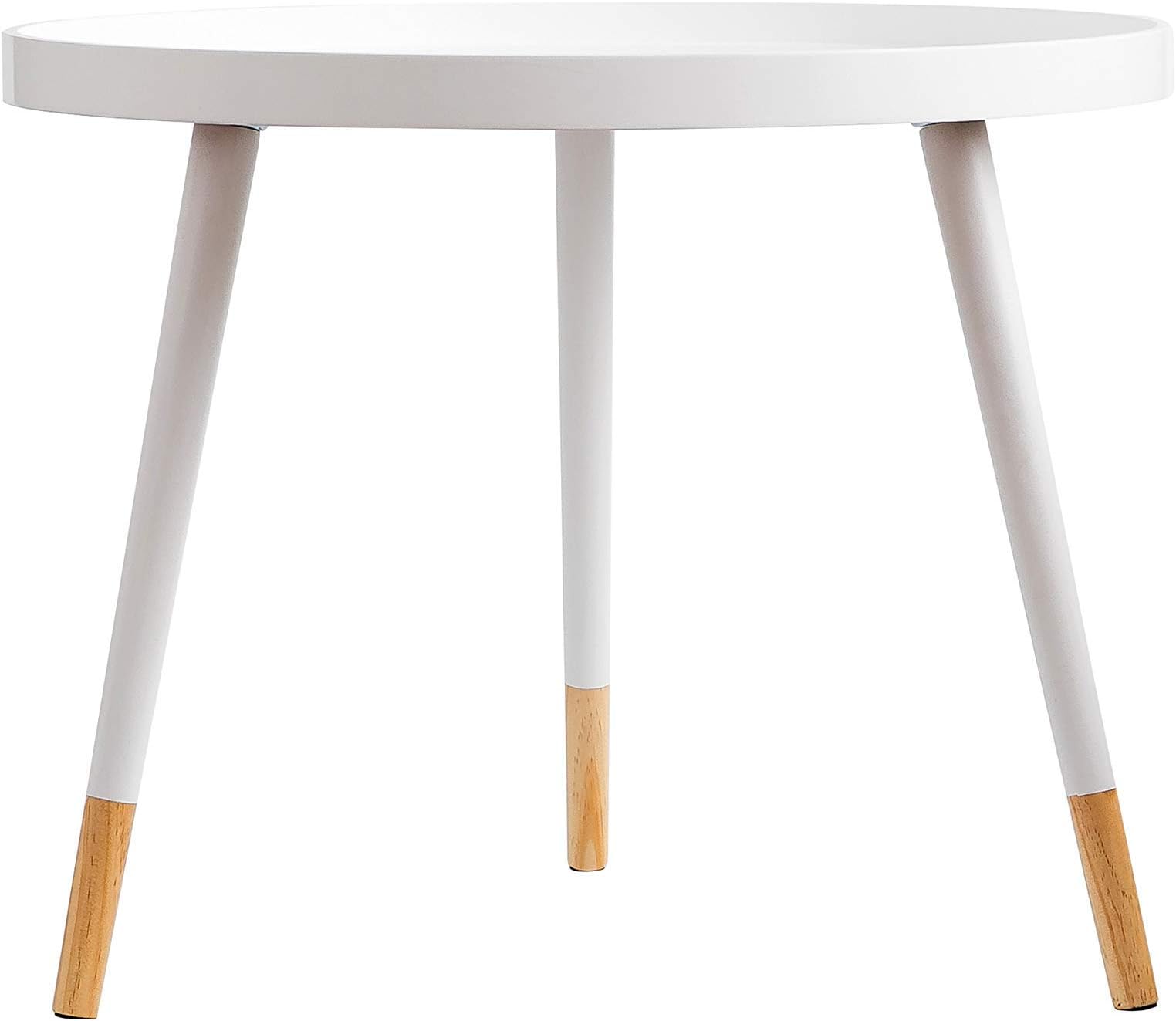 ASPECT Olga Round Wooden Side Table (White, 60 dia X 48cm H)