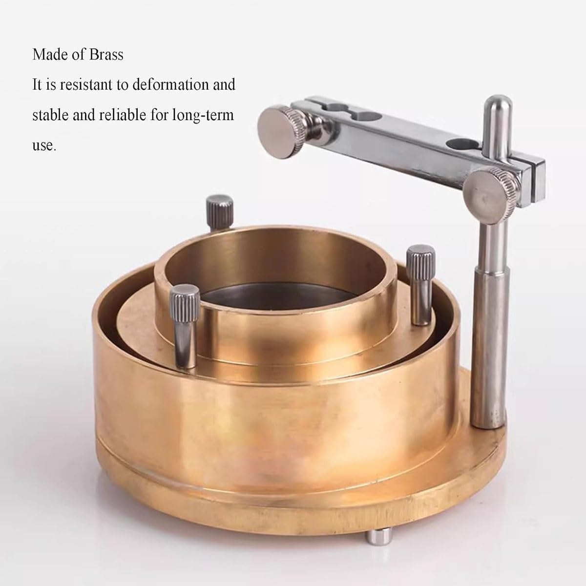 Soil Free Swelling Rate Meter, Soil Swelling Rate Tester, Durable Brass Construction, Smooth Inner Wall, Disassembly Design for Laboratory Testing