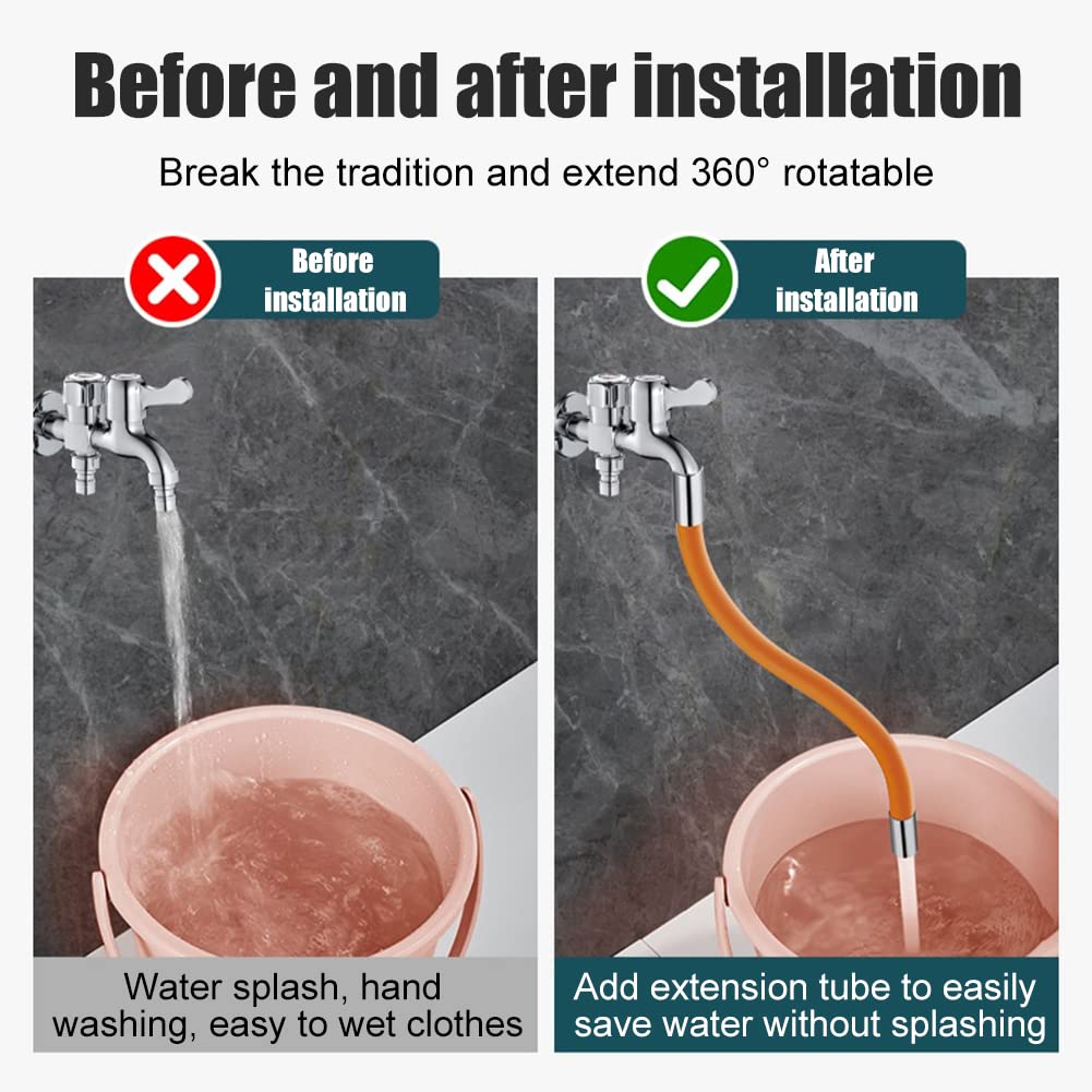 Prolunga Per Rubinetto 30cm - Girevole 360°, Antispruzzo, Per Cucina/Bagno - Foto 10