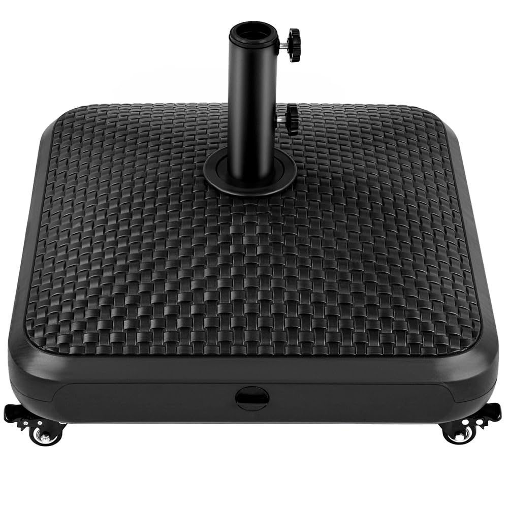 Base de parasol à remplir 37 L avec roulettes et adaptateur de mât