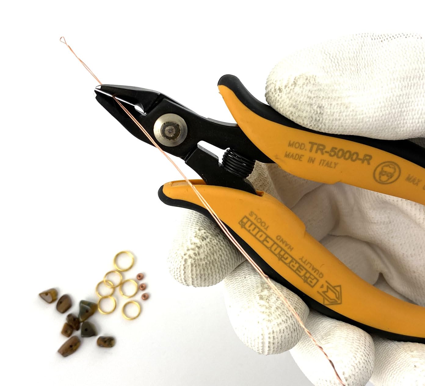 Piergiacomi - TR5000R utensile Robusto Raso Lunghezza da 138mm - Testa media - Taglienti da 10mm inclinati a 27° per Rame o Altri Materiali duttili - Fino a Ø2.0 mm 12awg - Arancione - Made in Italy