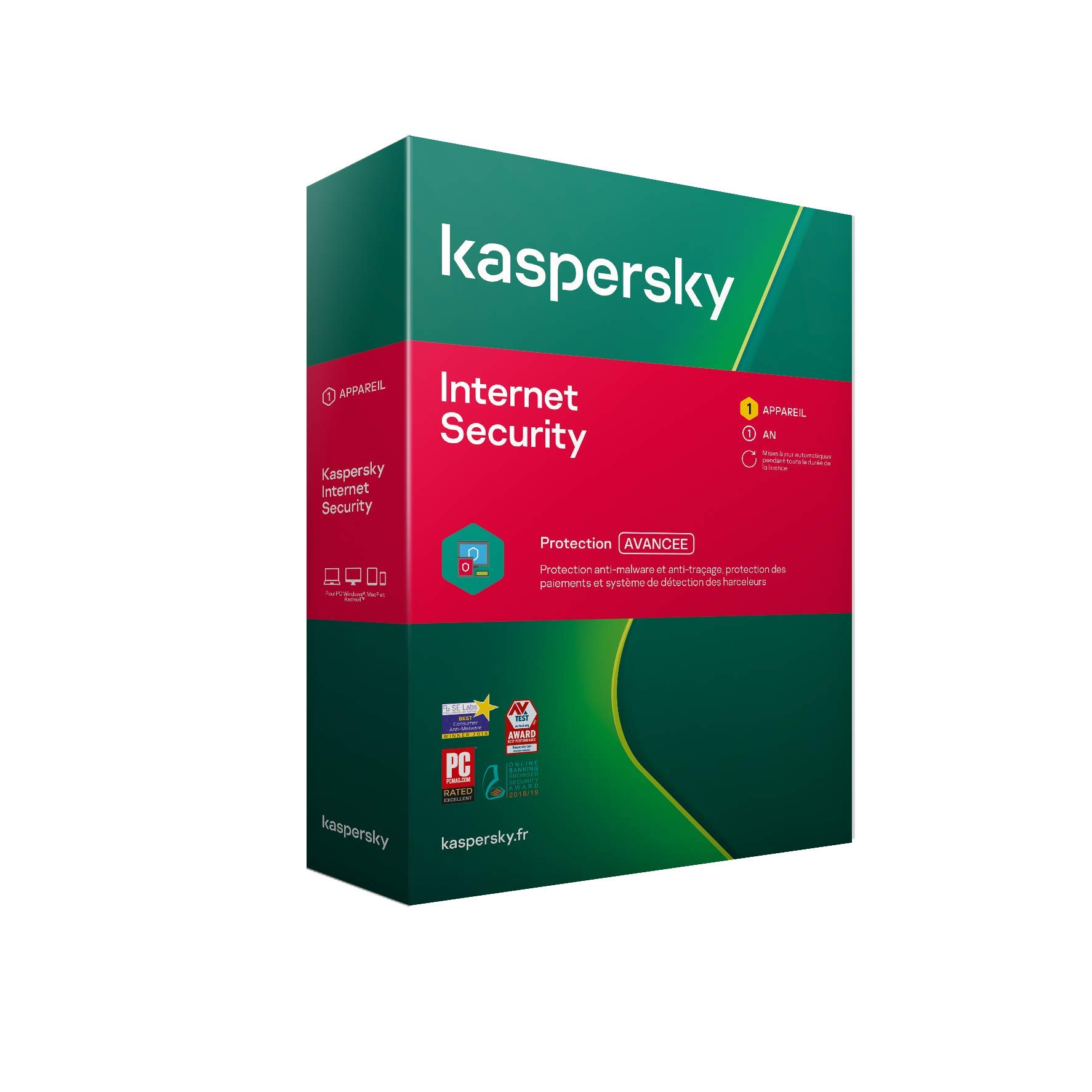 Kaspersky Lab Internet Security - 1 PC - 1 an,KL1939F5AFS-20